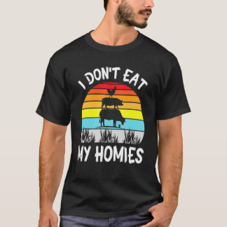 Chicken Ride Pig Riding Cow Together I Don't Eat M T-Shirt