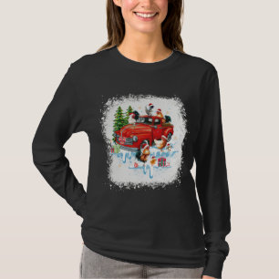 Chicken Riding Red Truck Funny Merry Christmas Chi T-Shirt