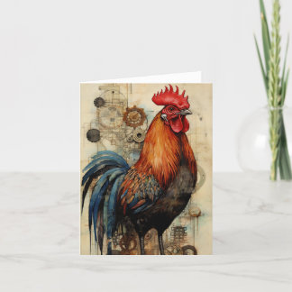 Chicken Rooster Art Card