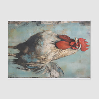 Chicken Rooster Art Vintage Decoupage Ephemera Tissue Paper