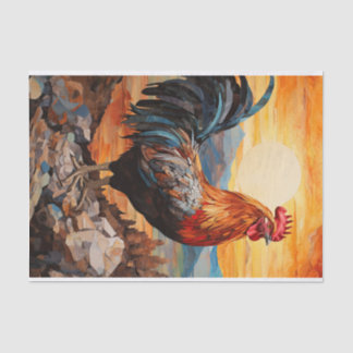 Chicken Rooster Art Vintage Decoupage Ephemera Tissue Paper