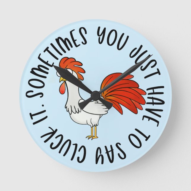 Chicken  round clock (Front)