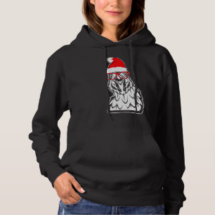 Chicken Santa Hat Christmas Farm Animal X Mas Paja Hoodie