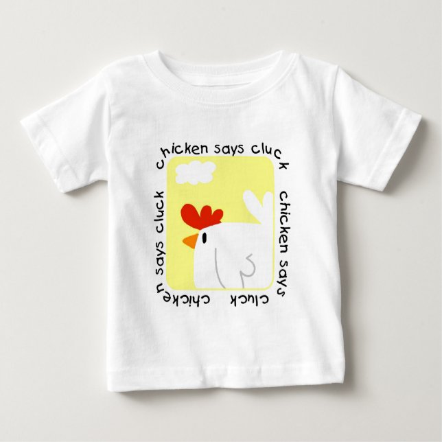 Chicken Says Cluck Tshirts and Gifts (Front)