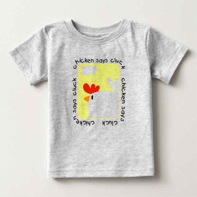 Chicken Says Cluck Tshirts and Gifts (Front)