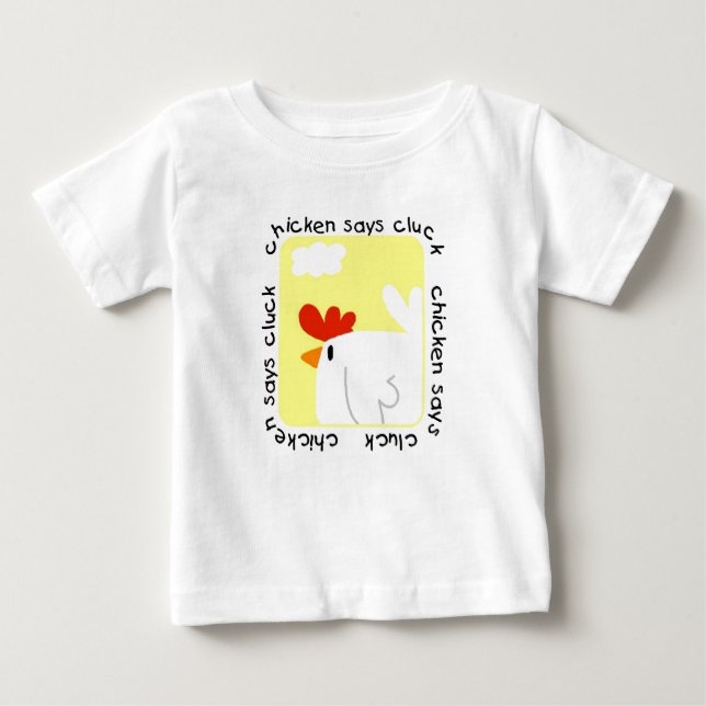 Chicken Says Cluck Tshirts and Gifts (Front)