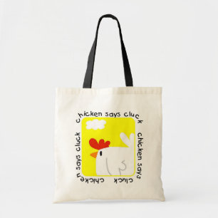 Chicken Says Cluck Tshirts and Gifts Tote Bag