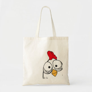 chicken says hello tote bag