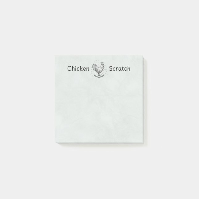 Chicken Scratch Post-It Notes | Chicken Lady (Front)