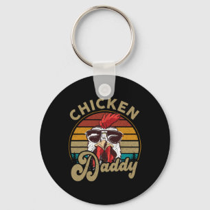 Chicken-shirt Chicken Daddy Vintage 70s Chicken Da Key Ring
