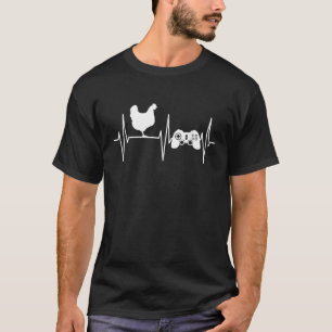 Chicken Shirt Funny Video Gamer Chicken Farmer Chi