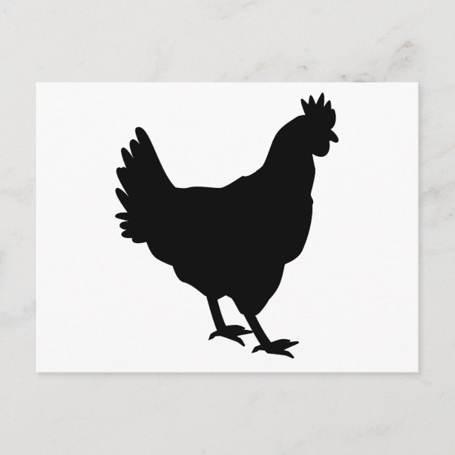 Chicken Silhouette Postcard (Front)