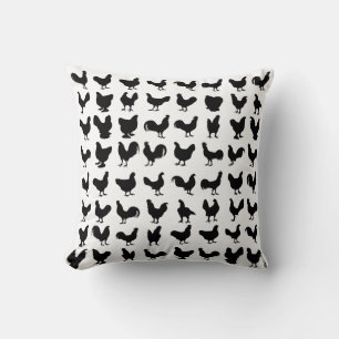 Chicken Silhouettes Cushion