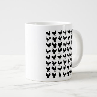 Chicken Silhouettes Large Coffee Mug