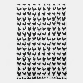 Chicken Silhouettes Tea Towel