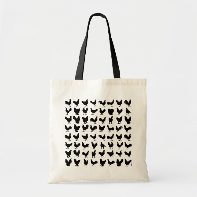 Chicken Silhouettes Tote Bag (Front)