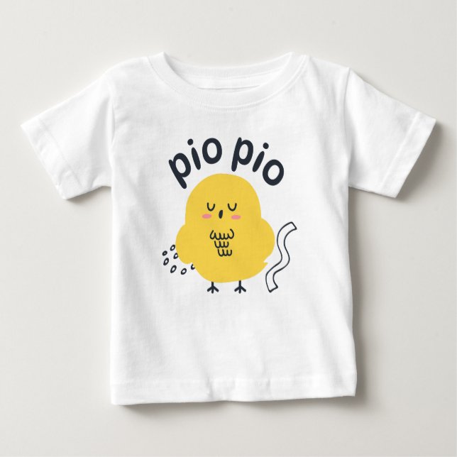Chicken Singing Pio Pio Baby T-Shirt (Front)
