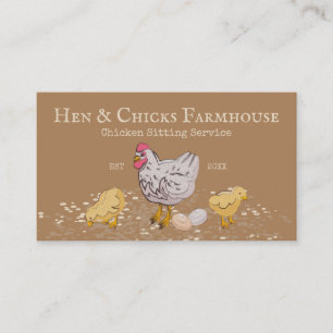 Chicken Sitting Service Business Card