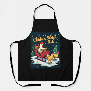 Chicken Sleigh Ride Apron