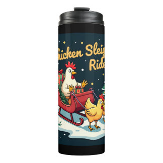 Chicken Sleigh Ride Thermal Tumbler