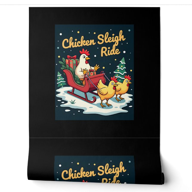 Chicken Sleigh Ride Wallpaper (Unrolling)