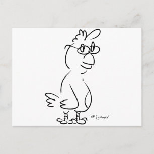 Chicken Specs Postcard