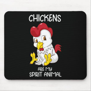 Chicken Spirit Animal Women Chicken Farmer Coop Ch Mouse Pad