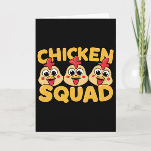 Chicken Squad Design For Chicken Lover Stuff Kids Card