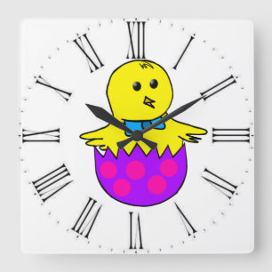 Chicken Square Wall Clock