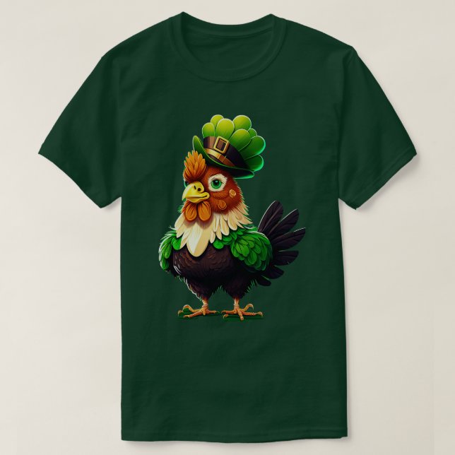 Chicken St Patricks Day 7 T-Shirt (Design Front)
