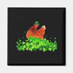 Chicken St Patricks Day Chicken Lover Irish Shamro Magnet