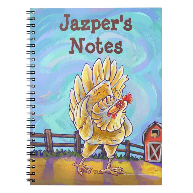 Chicken Stationery Spiral Notebook (Front)