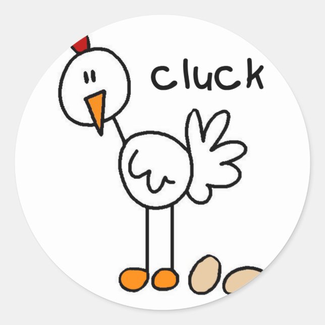 Chicken Stick Figure Sticker (Front)