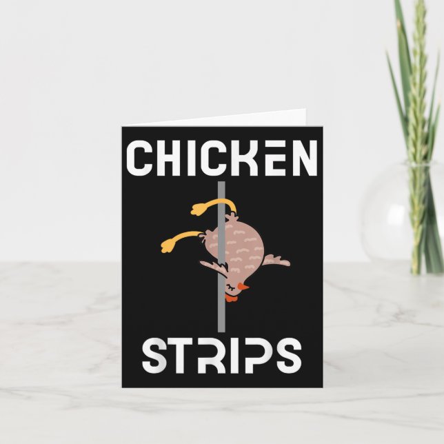 Chicken Strips Funny Dancing Chicken Bbq Barbeque  Card (Front)