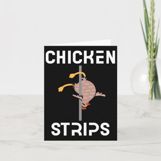 Chicken Strips Funny Dancing Chicken Bbq Barbeque  Card (Front)