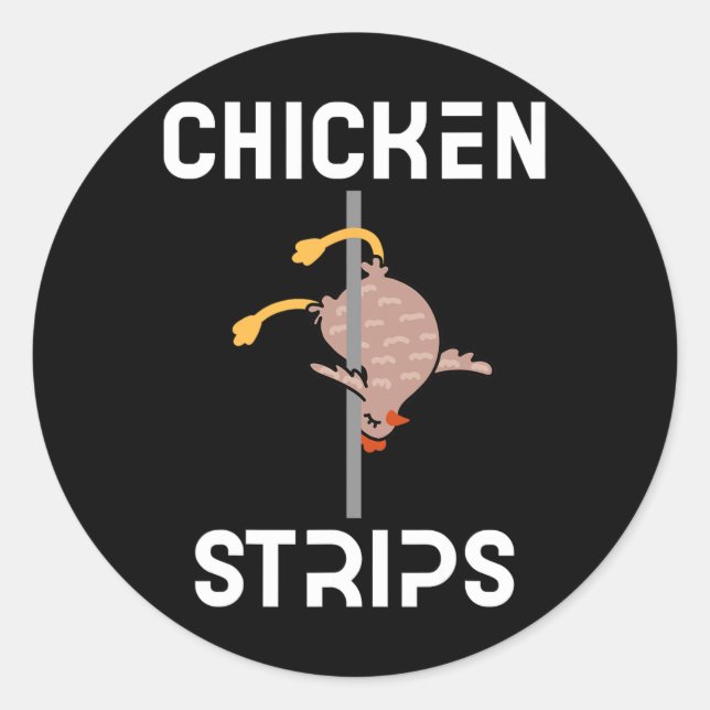 Chicken Strips Funny Dancing Chicken Bbq Barbeque  Classic Round Sticker (Front)