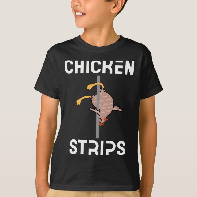 Chicken Strips Funny Dancing Chicken Bbq Byrbeque  T-Shirt (Front)