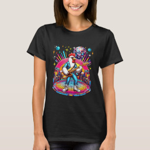 Chicken Sunglasses Playing Guitar Colourful Costum T-Shirt