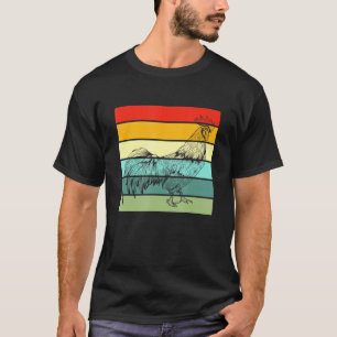 Chicken Sunset Retro Vintage 70s Farm Animal Lover T-Shirt