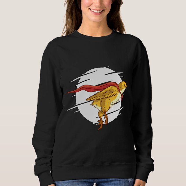 Chicken Superhero Farmer   Sweatshirt (Front)