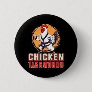 Chicken Taekwondo Costume Martial Arts Lover 6 Cm Round Badge