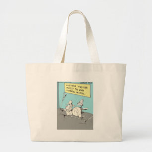 Chicken That Crossed The Road Memorial Hospital Large Tote Bag