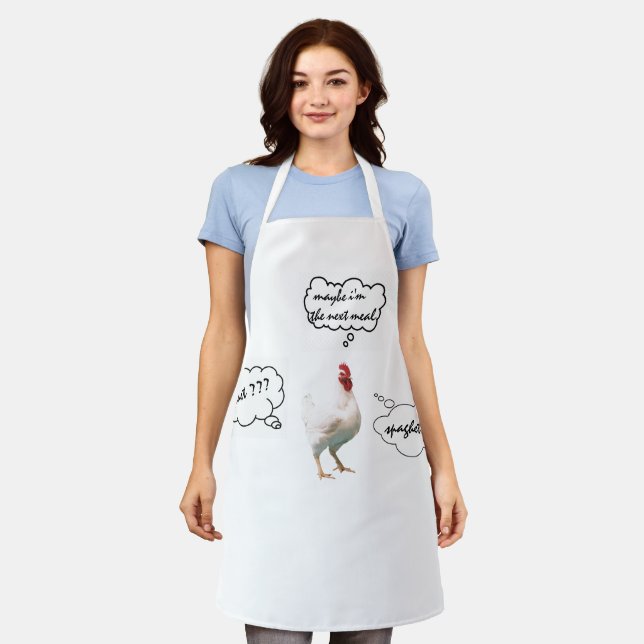 Chicken Thought Apron (Worn)