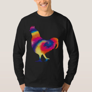 Chicken Tie Dye Chicken Colorful Retro Chicken T-Shirt
