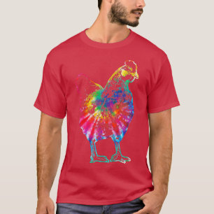 Chicken Tie Dye Hippie Poultry Farmer Farm Vintage T-Shirt