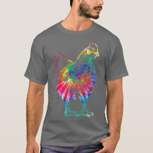 Chicken Tie Dye Hippie Poultry Farmer Farm Vintage T-Shirt