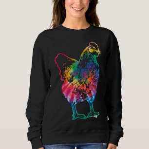 Chicken Tie Dye Hippie Sweatshirt