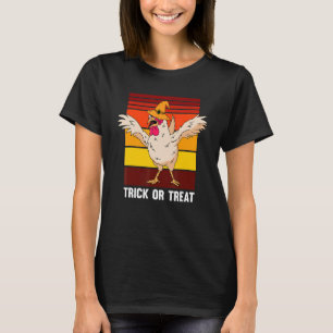 Chicken Trick Or Treat Lazy Halloween Costume Retr T-Shirt