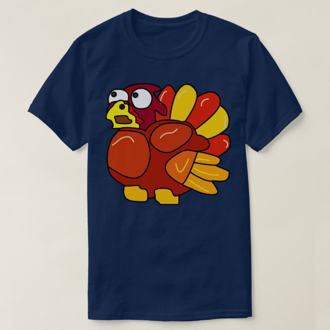 Chicken Turkey (Eyes Looking Up Left And Facing Th T-Shirt (Design Front)