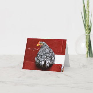 Chicken Turn Around Thank You Card